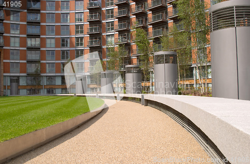 Image of New tenement building at Canary Wharf, London