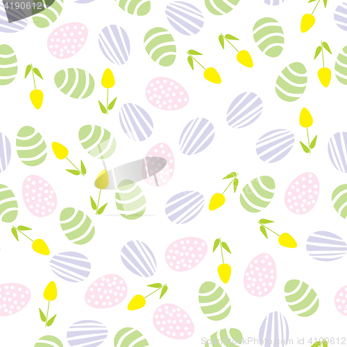 Image of Seamless pattern of Easter eggs