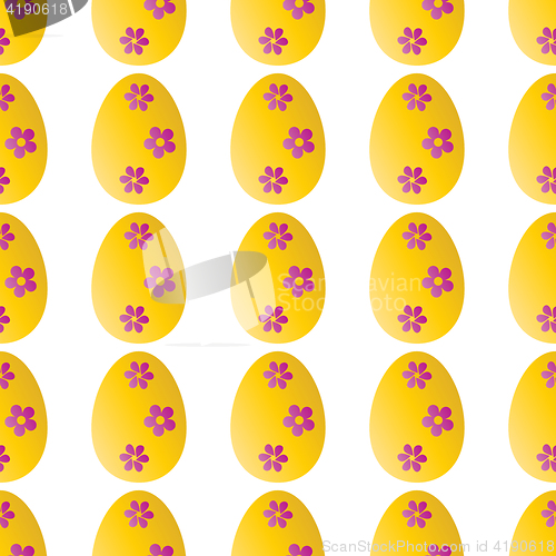 Image of Seamless pattern of Easter eggs