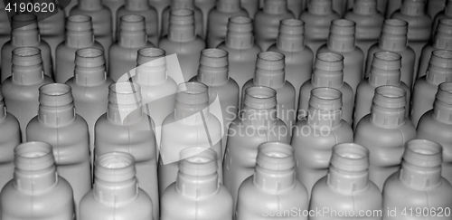 Image of Gray plastic bottles