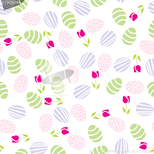 Image of Seamless pattern of Easter eggs