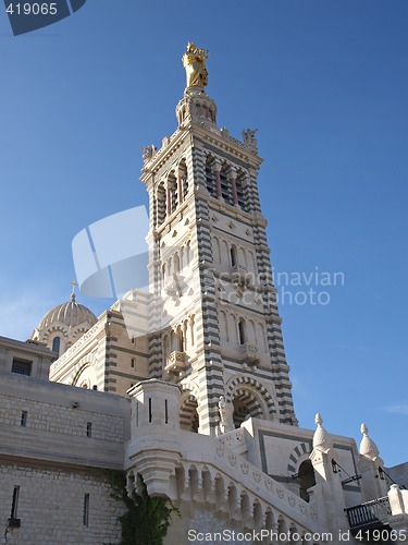 Image of Marseille cathedral Notre-Dame de la Garde