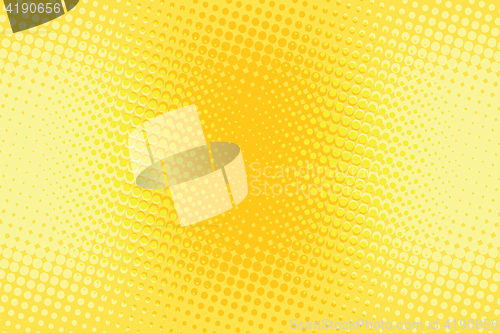 Image of Orange yellow halftone pop art retro background