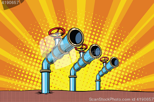 Image of Three oil pipes