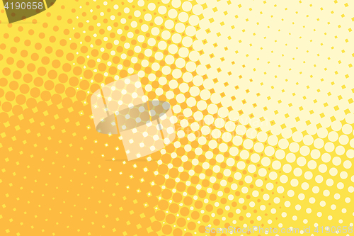 Image of Orange yellow halftone pop art retro background