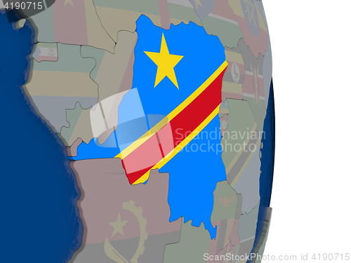 Image of Democratic Republic of Congo with its flag