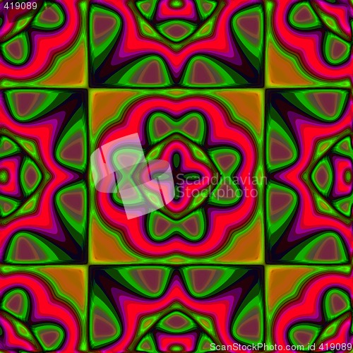 Image of red and green abstract pattern