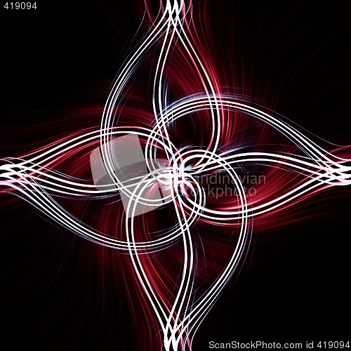 Image of red and white abstract pattern