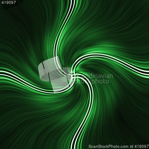 Image of black and green abstract pattern