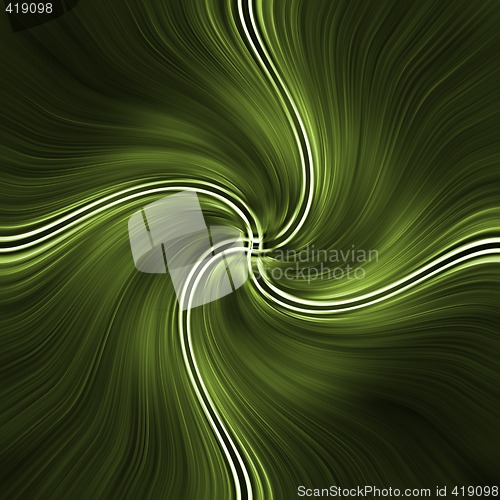 Image of black and green abstract pattern