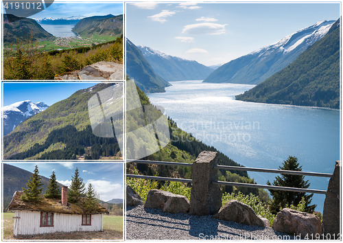 Image of scenic landscapes of the Norwegian fjords.