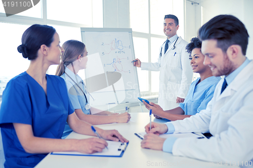 Image of group of doctors on presentation at hospital