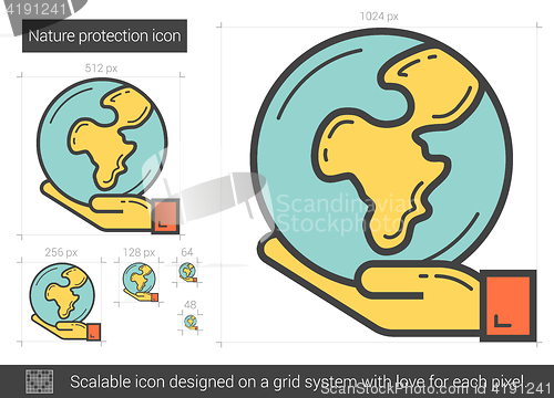 Image of Nature protection line icon.