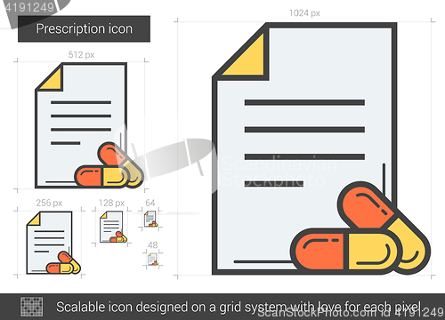 Image of Prescription line icon.