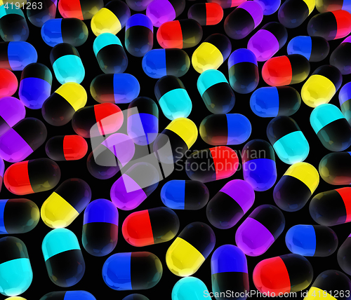 Image of Tablets background. 3D illustration