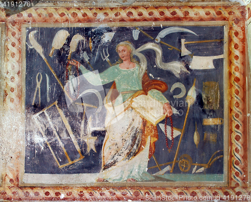 Image of Fresco paintings in the old church