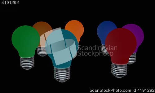 Image of lamps. 3D illustration