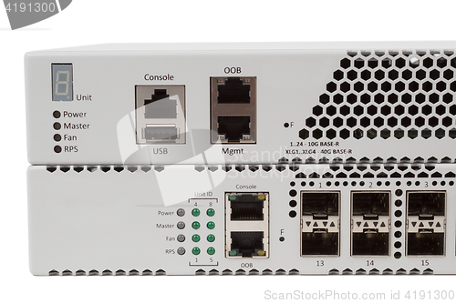 Image of Gigabit Ethernet switch with SFP slot