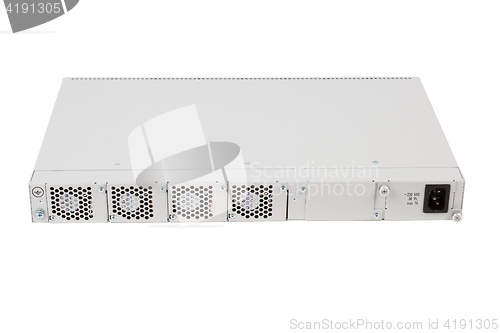 Image of back of Gigabit Ethernet switch with SFP slot