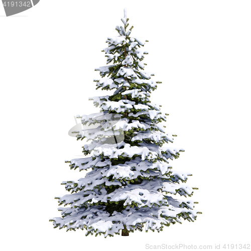 Image of White Christmas Snow Tree