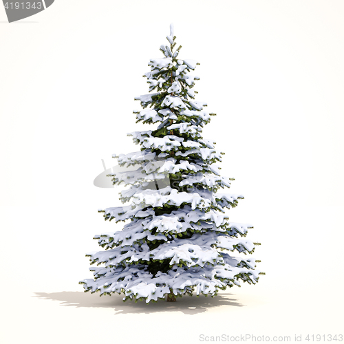 Image of White Christmas Snow Tree