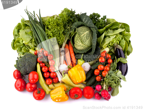 Image of Fresh vegetables top view