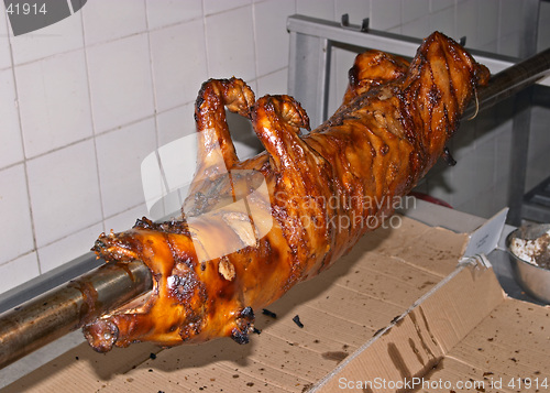 Image of Roasted pork, traditional Portuguese recipe, Lisbon, Portugal