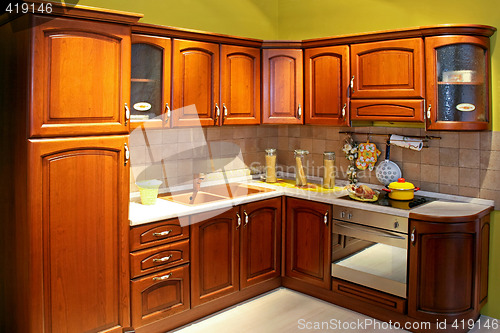 Image of Wooden kitchen