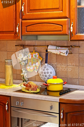 Image of Wooden kitchen stove