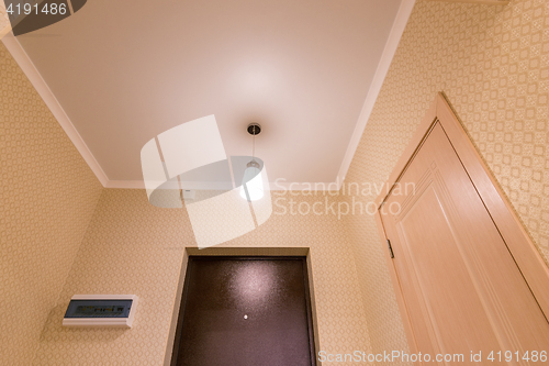 Image of View of the ceiling in the hallway small apartment