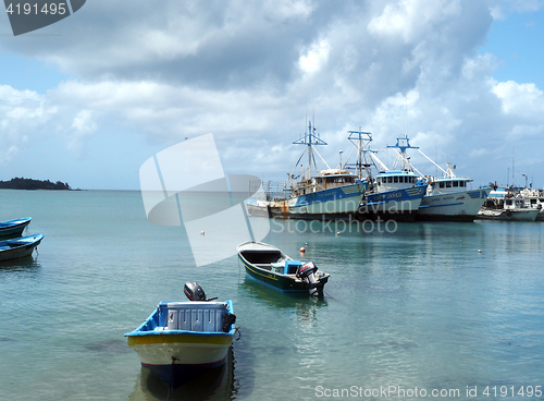 Image of editorial boats Brig Bay Corn Island Nicaragua