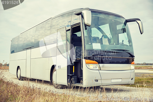 Image of tour bus staying outdoors