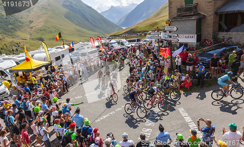 Image of The Peloton in Mountains - Tour de France 2015