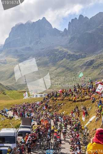 Image of The Peloton in Mountains - Tour de France 2016