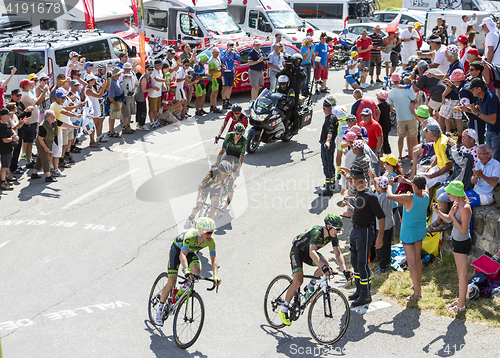 Image of Group of Cyclists on Col du Glandon - Tour de France 2015