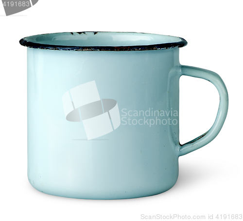 Image of Old worn enameled mug