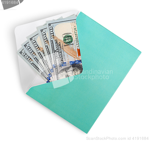 Image of Dollar banknotes in envelope