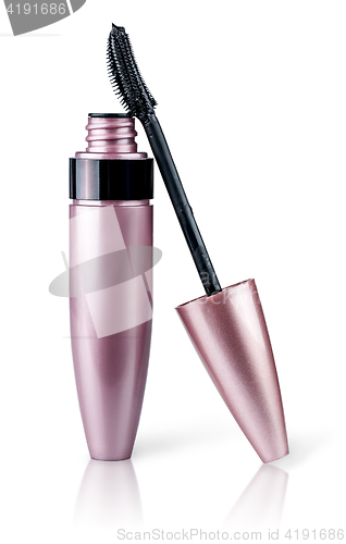 Image of Mascara brush wand applicator tilted pink