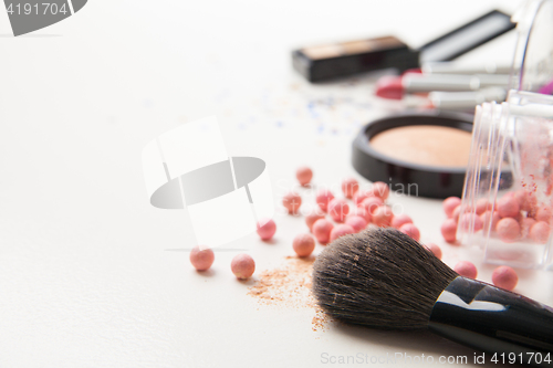 Image of Brush and cosmetics