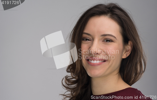 Image of portrait of a young brunette woman