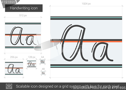 Image of Handwriting line icon.