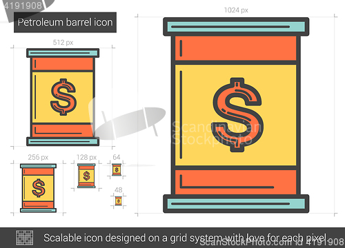 Image of Petroleum barrel line icon.