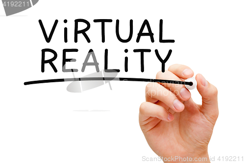 Image of Virtual Reality Handwritten With Black Marker