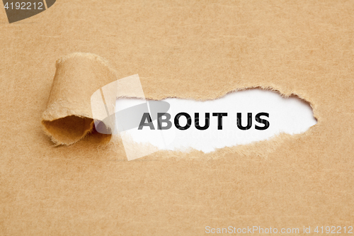 Image of About Us Ripped Paper Concept