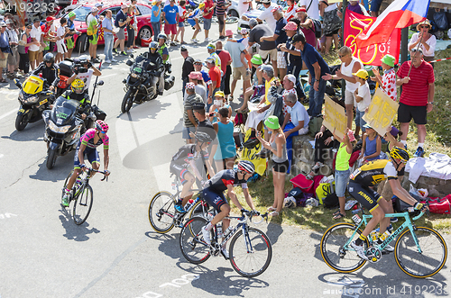 Image of Group of Cyclists on Col du Glandon - Tour de France 2015