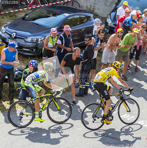 Image of Yellow Jersey on Col du Glandon - Tour de France 2015