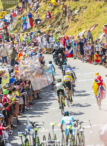 Image of Group of Favorites on Col du Glandon - Tour de France 2015