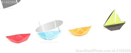 Image of origami boats