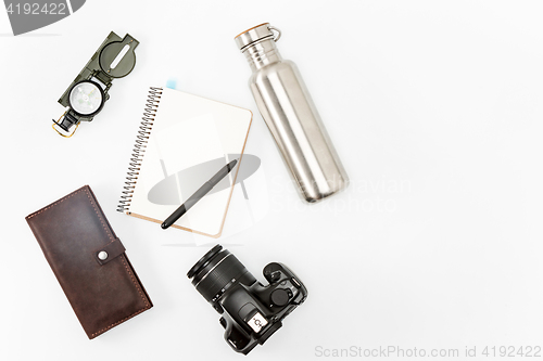 Image of Still life of casual man. Modern male accessories