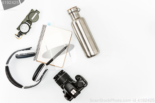 Image of Still life of casual man. Modern male accessories